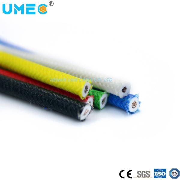 Electric Tinned Copper Conductor Silicone Rubber Sheath Fiberglass Braided Cable
