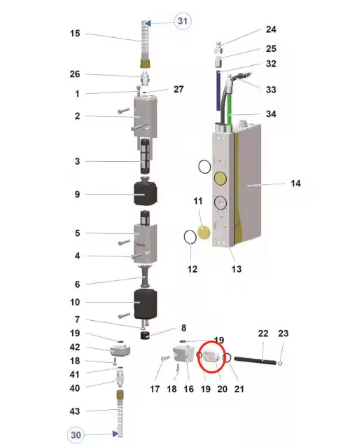 NON OEM 1066891 Inline Powder Pump For Powder Coading Machine Powder Feed Centers