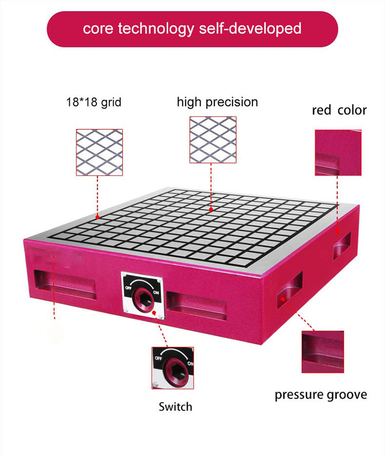 Custom Super Permanent Magnetic Chuck Table For CNC Milling Machine