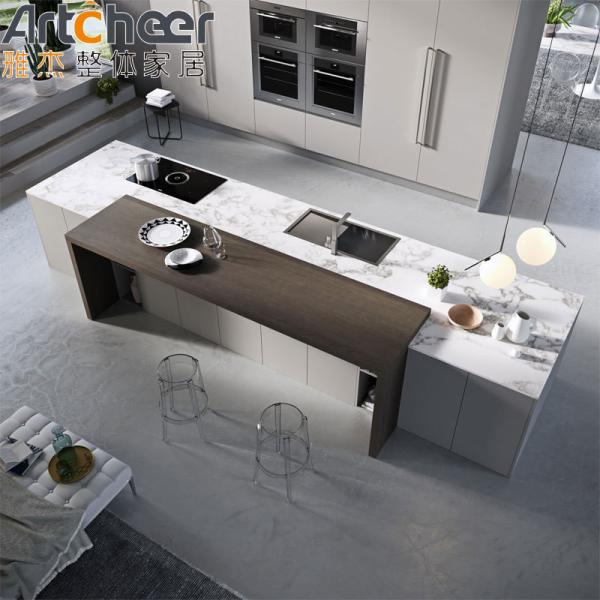 Modern Stylish Plywood Kitchen Cabinet In Italian Design Veneer And Lacquer