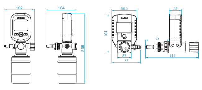 Hospital series Medical Oxygen Flow Meters, Air Flow Meter From MEAS