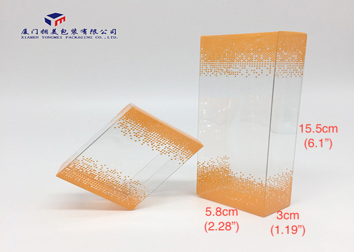 Rectangle Shape PET Plastic Box Clear Plastic Boxes Offset Printing 5.8X3X15.5cm