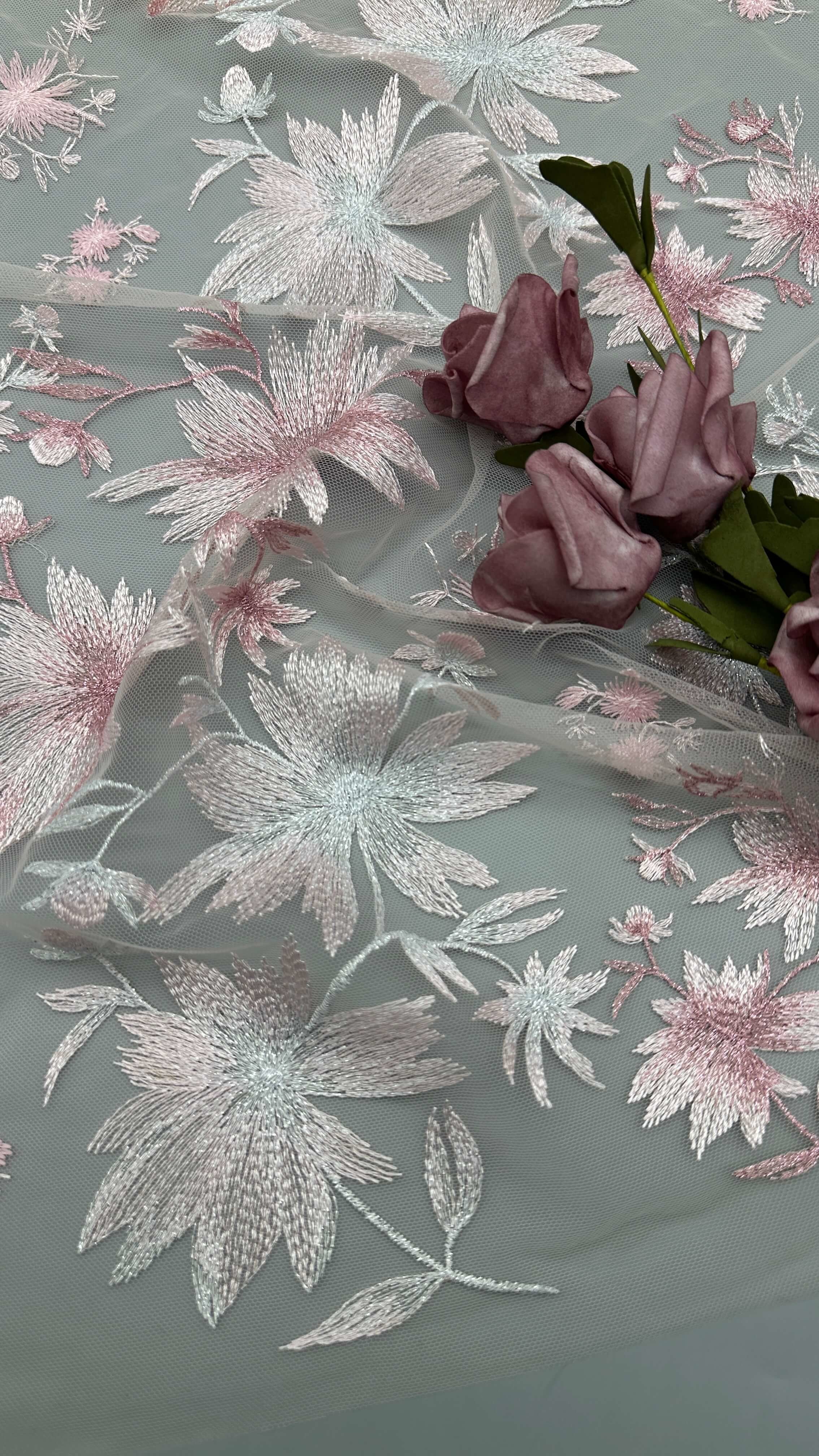 3D Floral Lace Fabric Durable and Elegant Luxary Embroidery Fabric Wedding Birthday Occasions Hight Quality Embroidery Lace Fabric