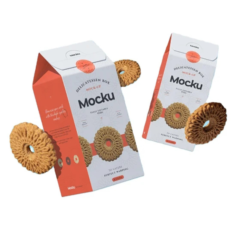 Offset Printed Biscuit Folding Paperboard Boxes ISO9001 Kraft Macaroni Salad Box