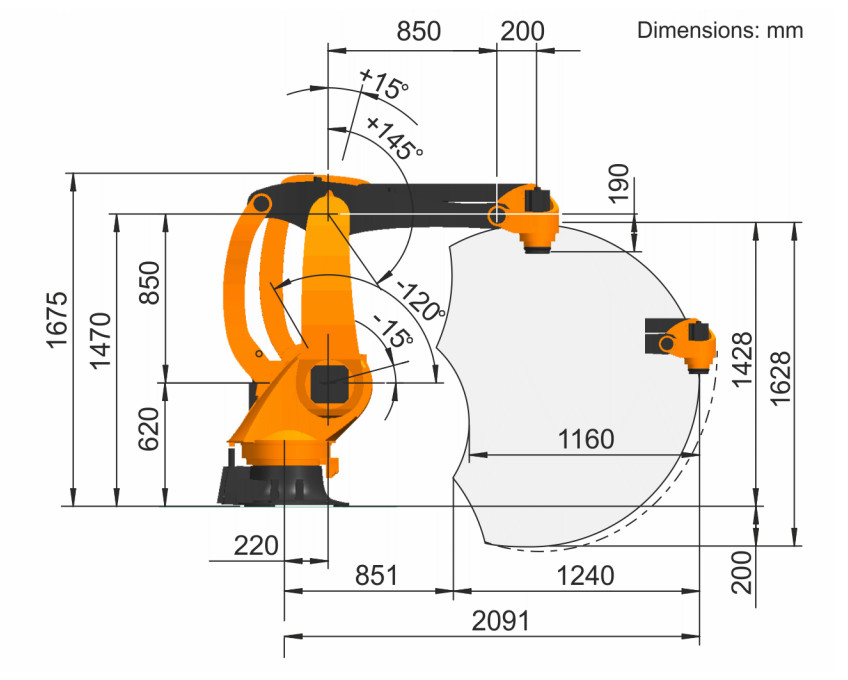 KR 40 PA High Speed Robotic Arm IP65 Remote Control Robot Arm
