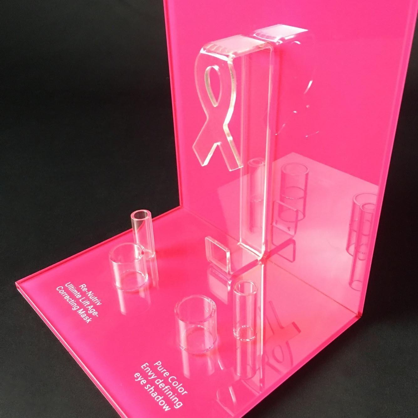 Cosmetic Rack Acrylic Eye Shadow Display Stand Plexiglass Lucite Makeup Counter Mask Holder
