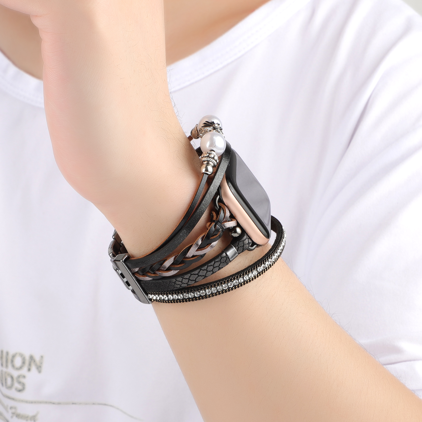 DHL.UPS.FEDEX.EMS Trendy Zou Chrysanthemum Decorative Smart Watch Band