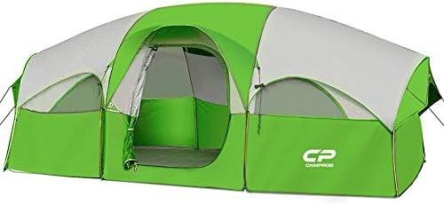 CAMPROS CP Tent 8 Person Camping Tents, Weather Resistant Family Tent, 5 Large