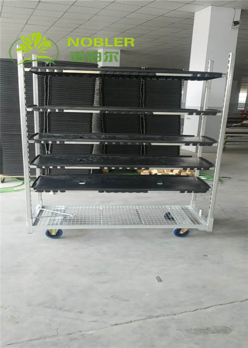 Rubber Wheel Hand Flower Container Danish Cart Hot Galvanizing
