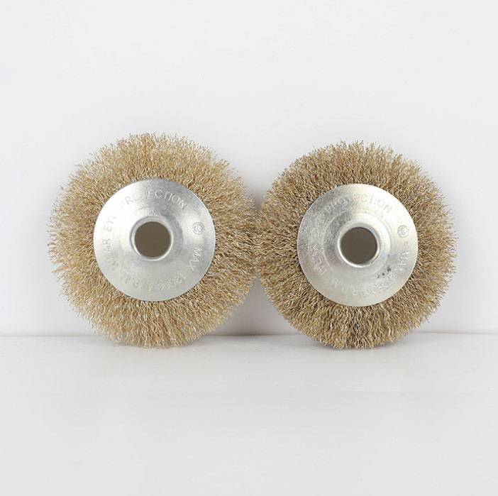 8500RPM 0.15mm Copper Plated Curved Wire Brush wear resistance