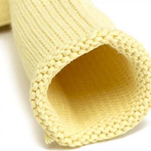China Cut resistant aramid fiber fabric Kevlar rib knit sleeve Knitted para aramid fabric long stripe cuff on sale