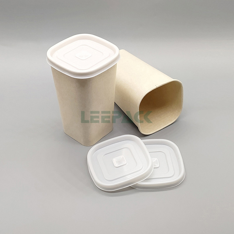 12/16/22oz Disposable square paper cup single PE coated hot paper cup ,for drinking ,coffee or snack