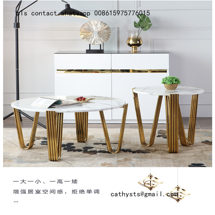 stainless steel dinning table gold metal base marble table leg