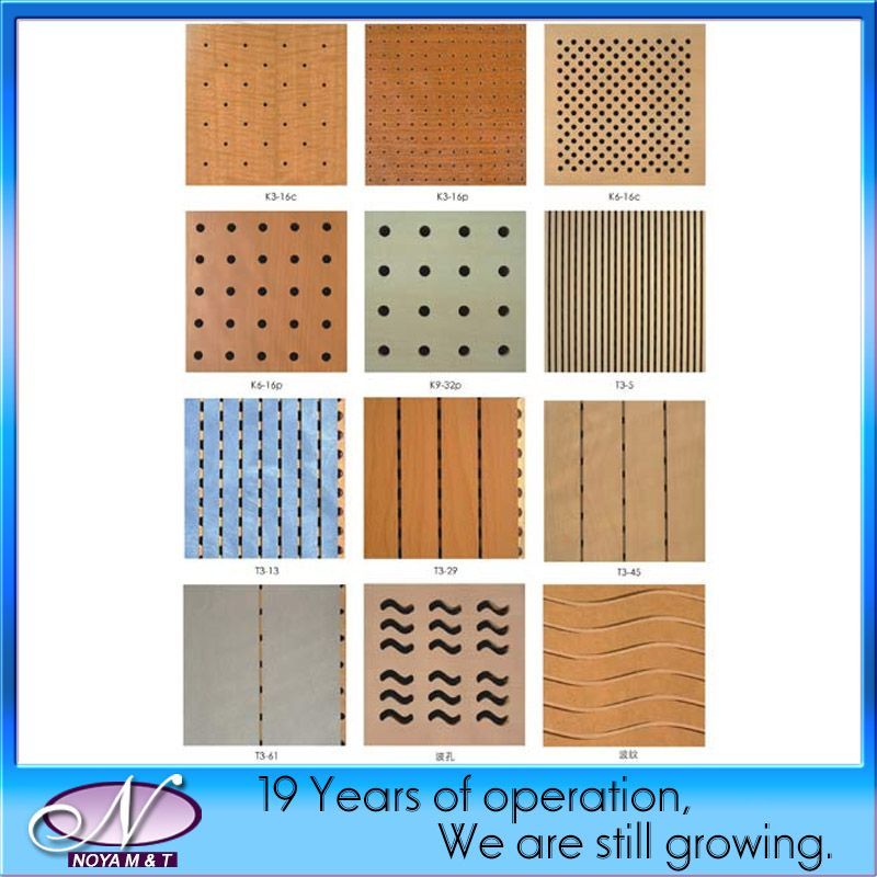 Fireproof Acoustic Sound Absorption Perforated Wooden Interior Wall Decorative Panel