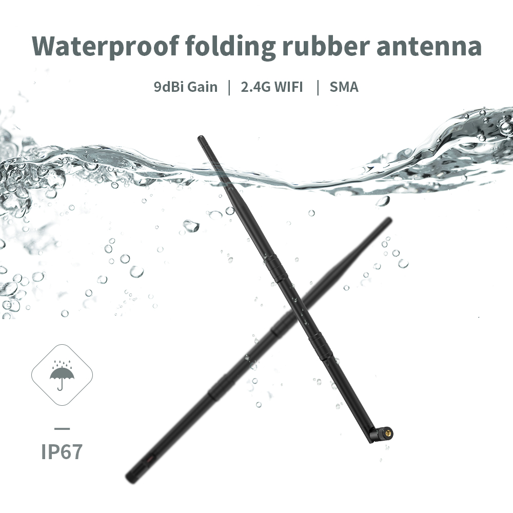 Long Range Wireless Outdoor Receiver with SMA 9dB Rubber Router 5.8G2.4g Wifi Antenna