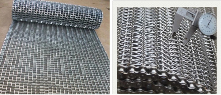 Stainless Steel Chocolate Conveyor Metal Wire Mesh Belt For Sweet Food Conveyor