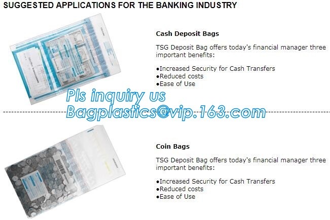 Document safe tamper proof bank deposit bag, Steb Plastic Money Pe Bank Deposit Coin Security Pouch Bags With Seal For C