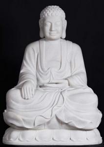 China Marble Stone Sitting Buddha Statue on sale