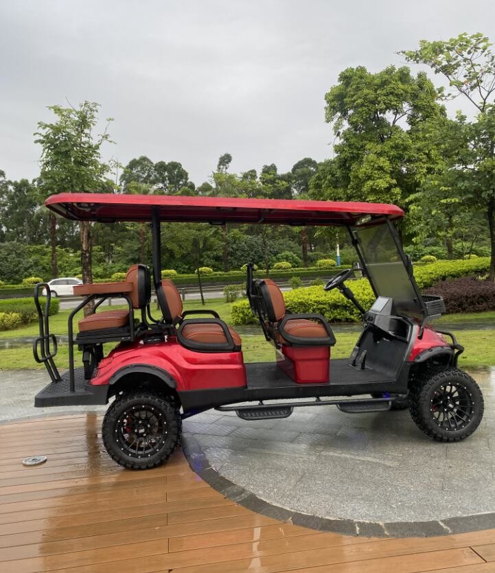 6 Person 6 Seater Electric Golf Cart 4 Wheel Disc Brake 10 Inch TFT IP66 CARplay Display