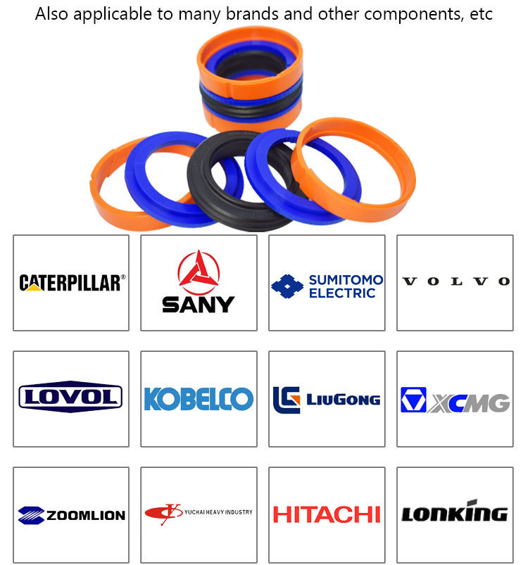80 X 60 Compact Piston Seal NBR POM High Pressure Piston Seals DAS KDAS Type