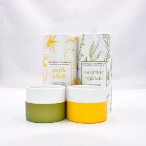 Custom Printed Perfume Cylinder Tube Box Aromatherapy With Paper Insert