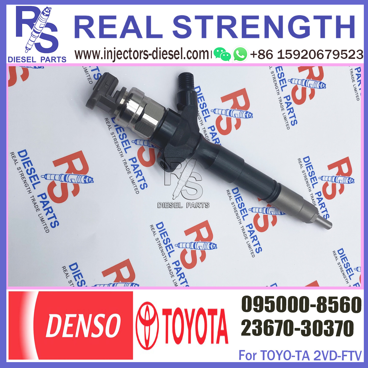 Diesel Common Rail Fuel Injector 23670-0L050 095000-8290 095000-8220 095000-8560 for 1KD-FTV engine