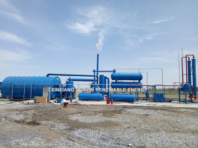 Polythene Waste Plastic Pyrolysis Plant For Rubber And Tires