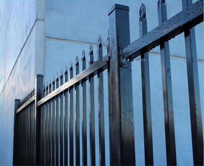 Black Color Security Spear Top Tubular Steel Fence Panel Hot Sell