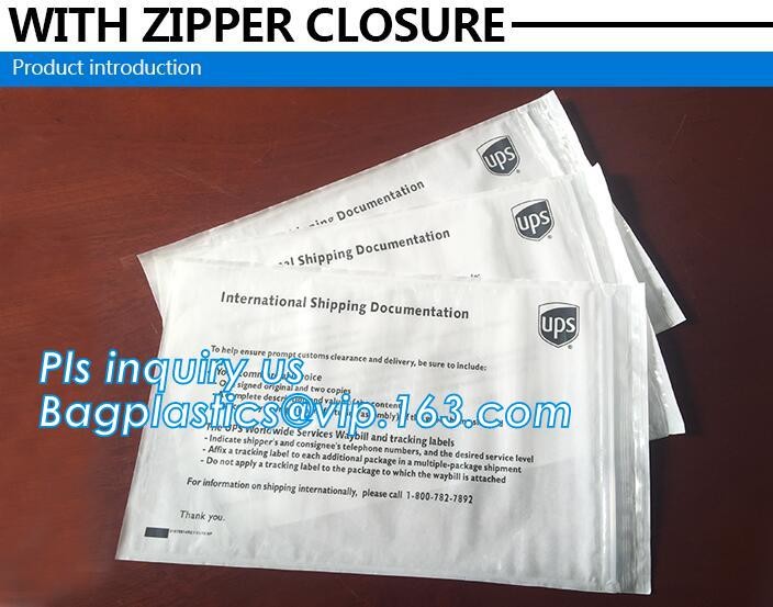 PP film 178*140mm invoice enclosed packing list envelopes, DHL Shipping pockets for waybill, A4 size plastic packing lis