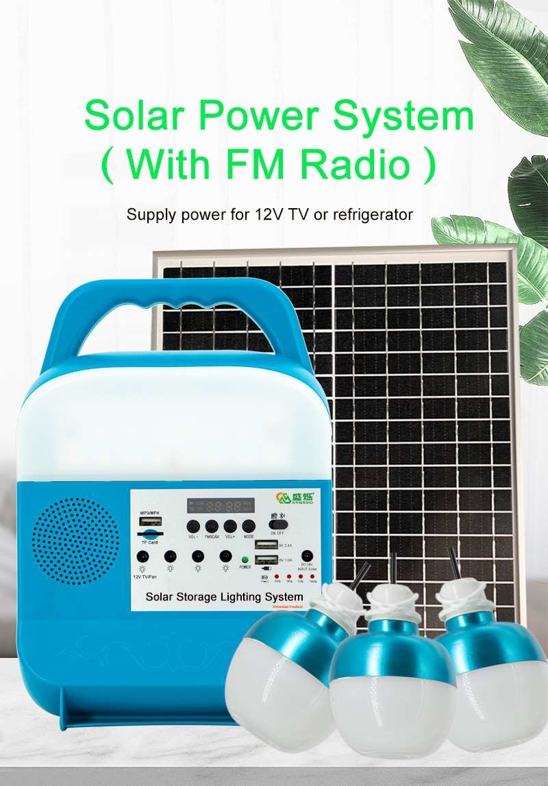 Portable Offgrid Solar Home Lighting Power For Panel Energy Complete 12V Generator