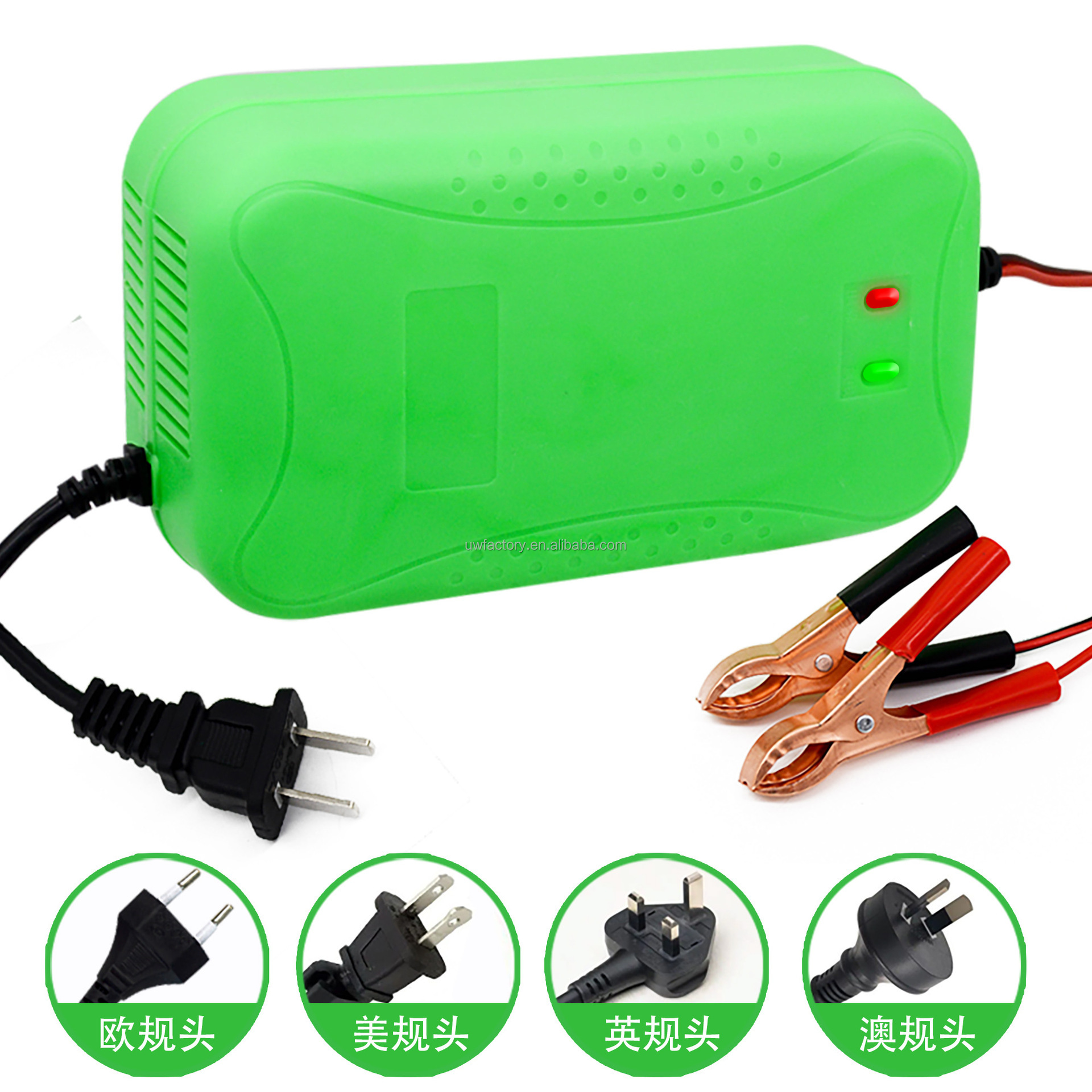 12V 24V Car Battery Charger Maintenance-Free Trickle Charger with 90% Charging Efficiency and 125W Output Power