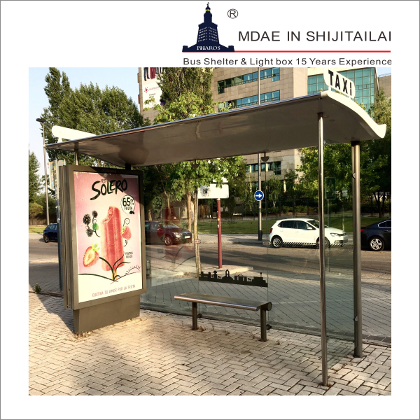 Alloy 26W Fluorescent Tube 60HZ Aluminum Bus Shelter