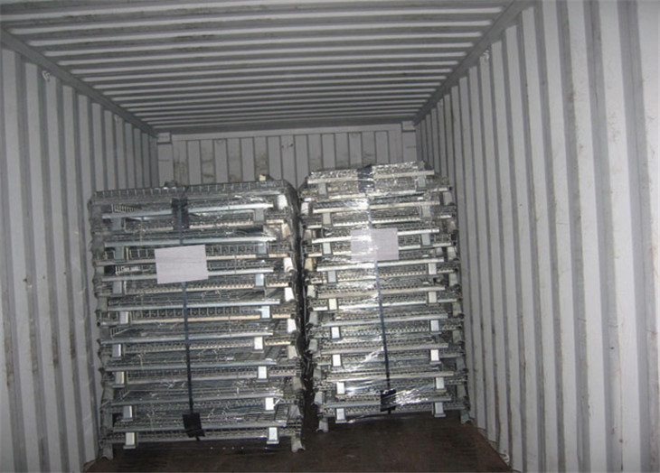 Workshop Metal Wire Mesh Storage Cages Galvanized Surface 800*600*640mm