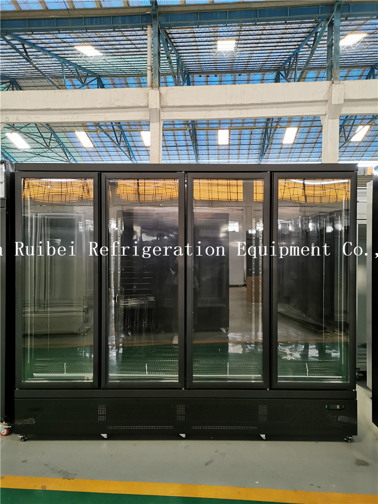 Supermarket Display Refrigerator Glass Door Freezer Display Cabinets Commercial Refrigerator For Beverages