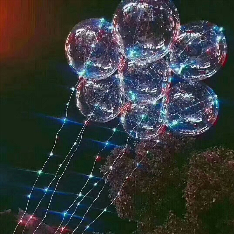 Hot sell transparent led balloons light bobo balloon for birthday christmas wedding party