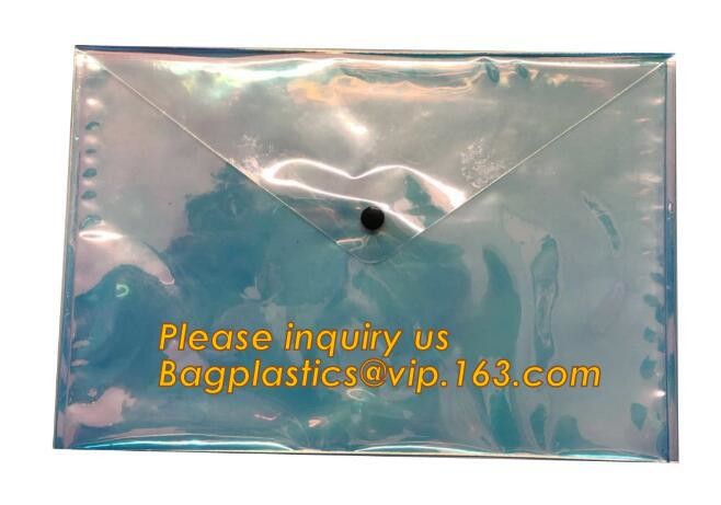 Plastic Bag OEM Custom PVC Loop Handle Image Printed Plastic Shopping Bag,Promotional Clear Waterproof Plastic Cosmetic
