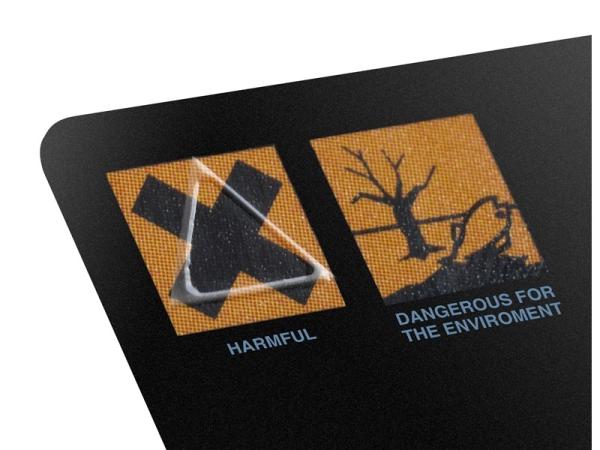 25mm Diameter Triangle Shrink Sleeve Labels Transparent Stickers / Tactile