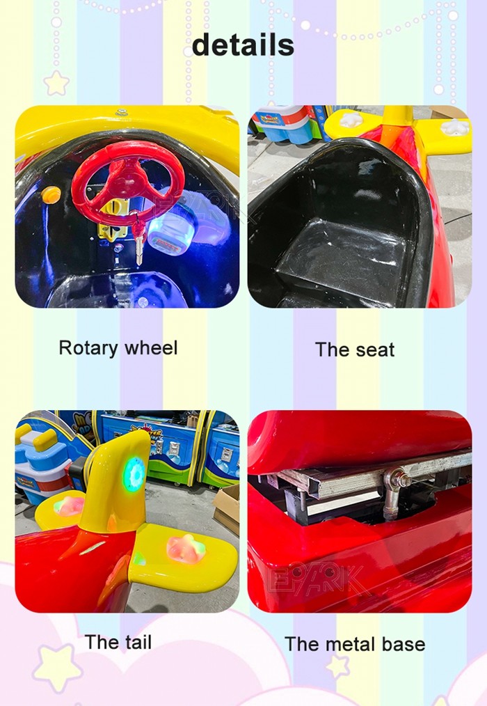 Propeller Big Plane Amusement Equipment Battery Car Fiberglass Kids Ride