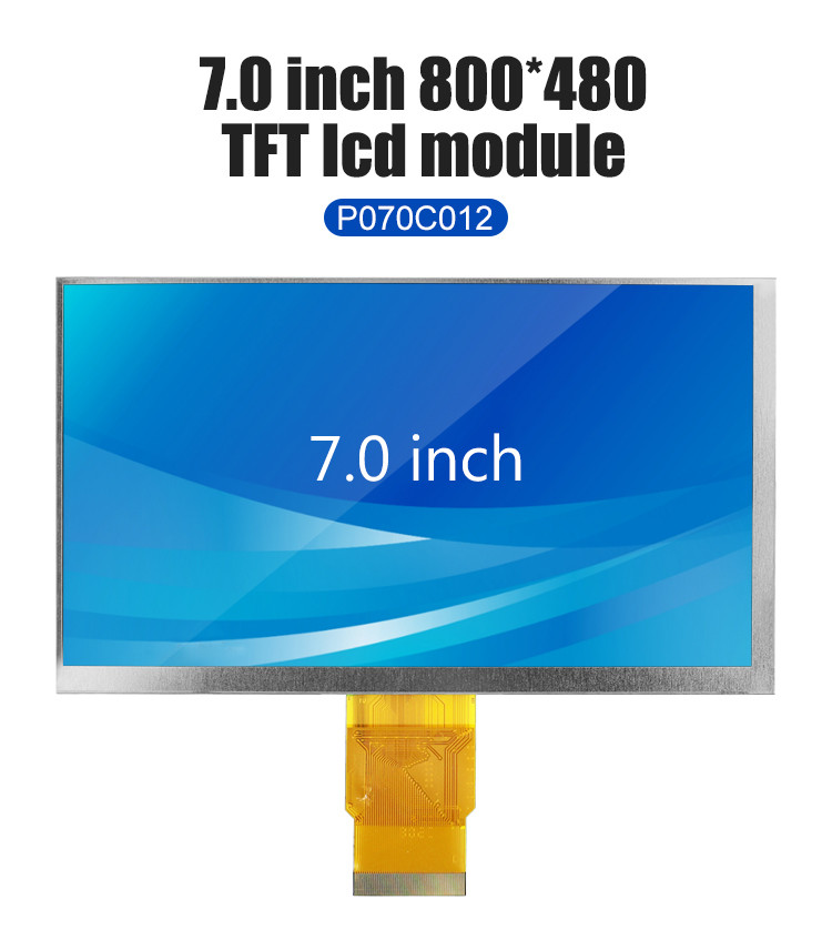 Polcd 300 Nit RoHS 7 Inch Tft Display 153.84mm Display Lcd Tft 6 O'Clock