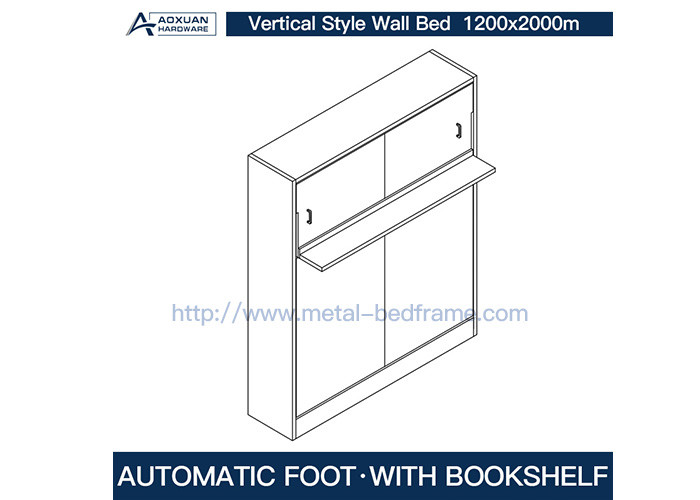 Student Double Size Wall Mounted Murphy Bed Frame