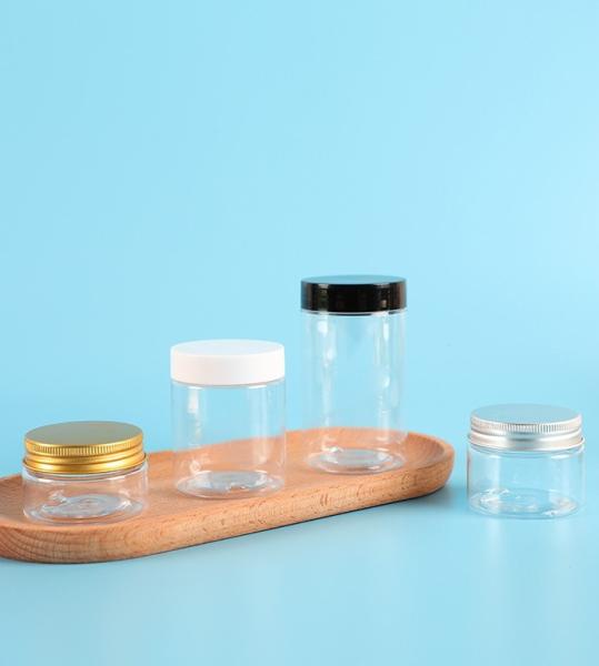 Transparent Plastic Cosmetic Jar for Food and Cosmetic Storage Custom Logo
