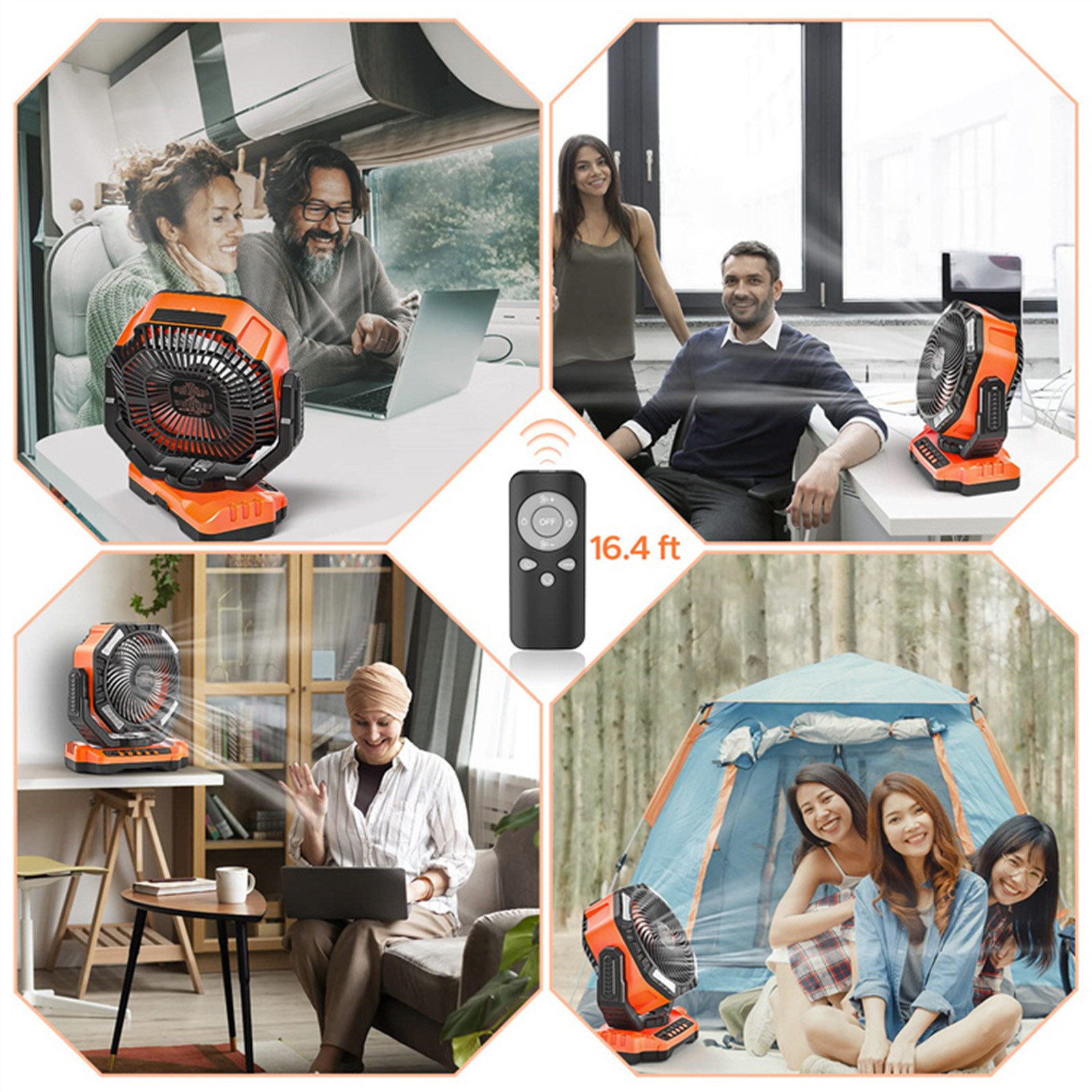 Socool Fan 40000mAh 5 Speed Portable Camping Fan Levels Rechargeable Fan With ABS Body Silicone Jacket Manganese Steel Hook And Bracket