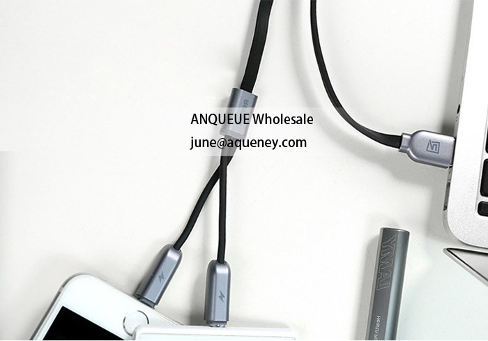 High Quality OEM Remax 2In1 Genuine Data Cable For Iphone 6, Android, Factory price, welcome custom color