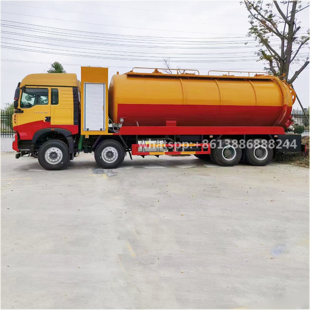 SINOTRUCK HOWO 8*4 33000 Liters Cleaning Sewage Suction Truck Vacuum tank Truck Sludge Truck