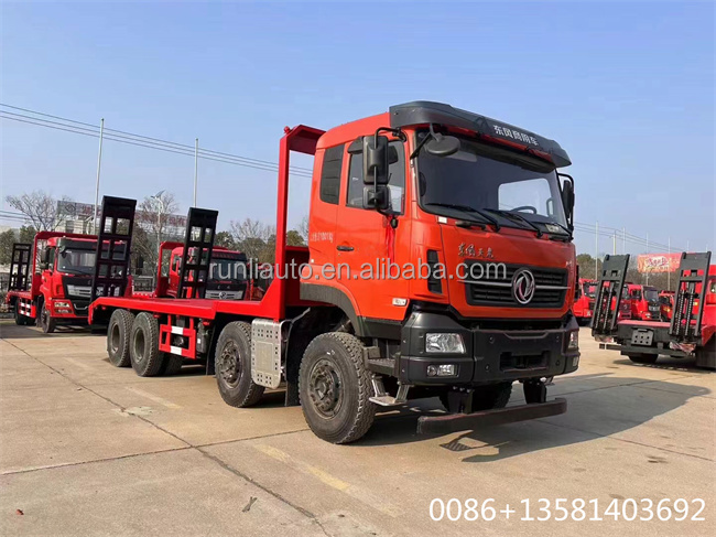 China 30ton Large Flat Bed Recovery Truck Dongfeng 8x4 Flatbed Tow Truck
