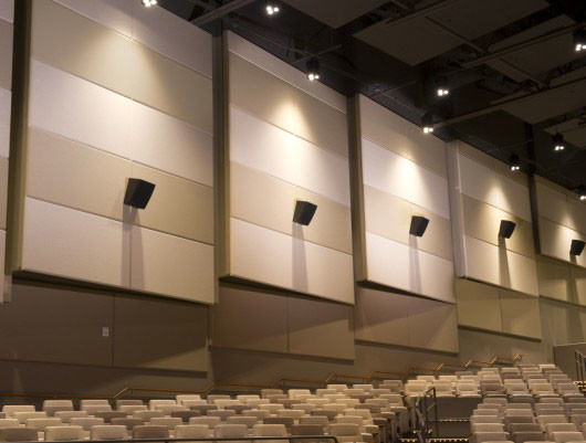 Chamfer Angle Insulation Acoustic Fabric Panels / Wall Covering Board