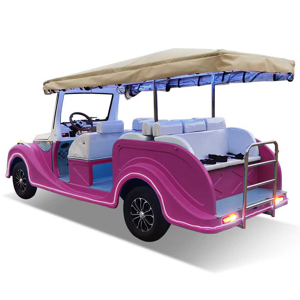 Comfortable 8 Seat Electric Classic Golf Car New Designed Tourist Sightseeing Car
