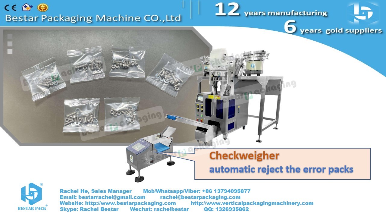 Automatic counting packing machine with 4 vibration bowls for children's building block toys