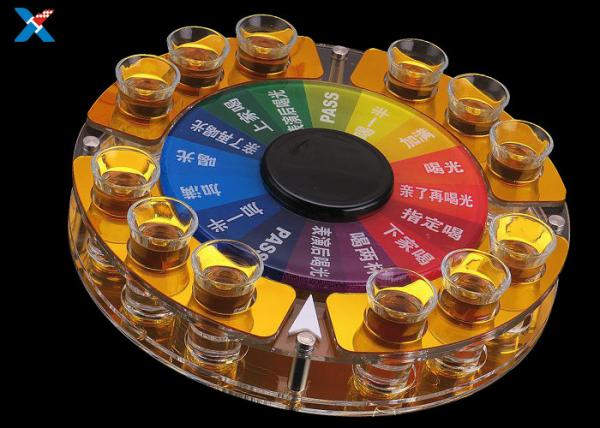 Chinese Style Acrylic Display Rack Game Rotating Acrylic Swallow Wine Bullet Cup