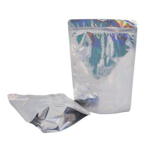 110 Microns Resealable Stand Up Pouches Mylar Flat Bottom Pouch